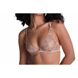NEW AUBADE sound of heart underwired triangle bra in lavender aura